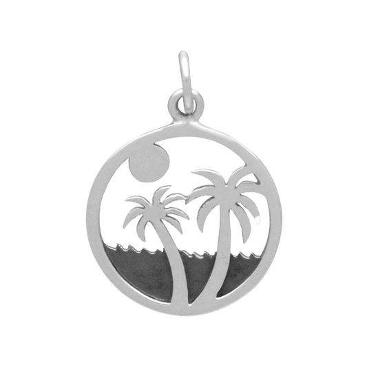 Palmen-Charm aus Sterlingsilber